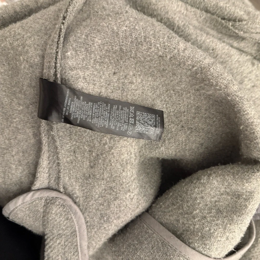 Topshop Gray longline belted utility coat size US 4 - Picture 7 of 9